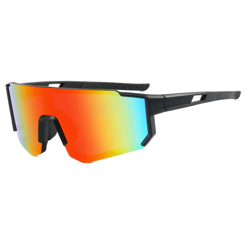 Damen sportliche Sonnenbrille im futuristischen Design mit breitem Sichtfeld Brehn