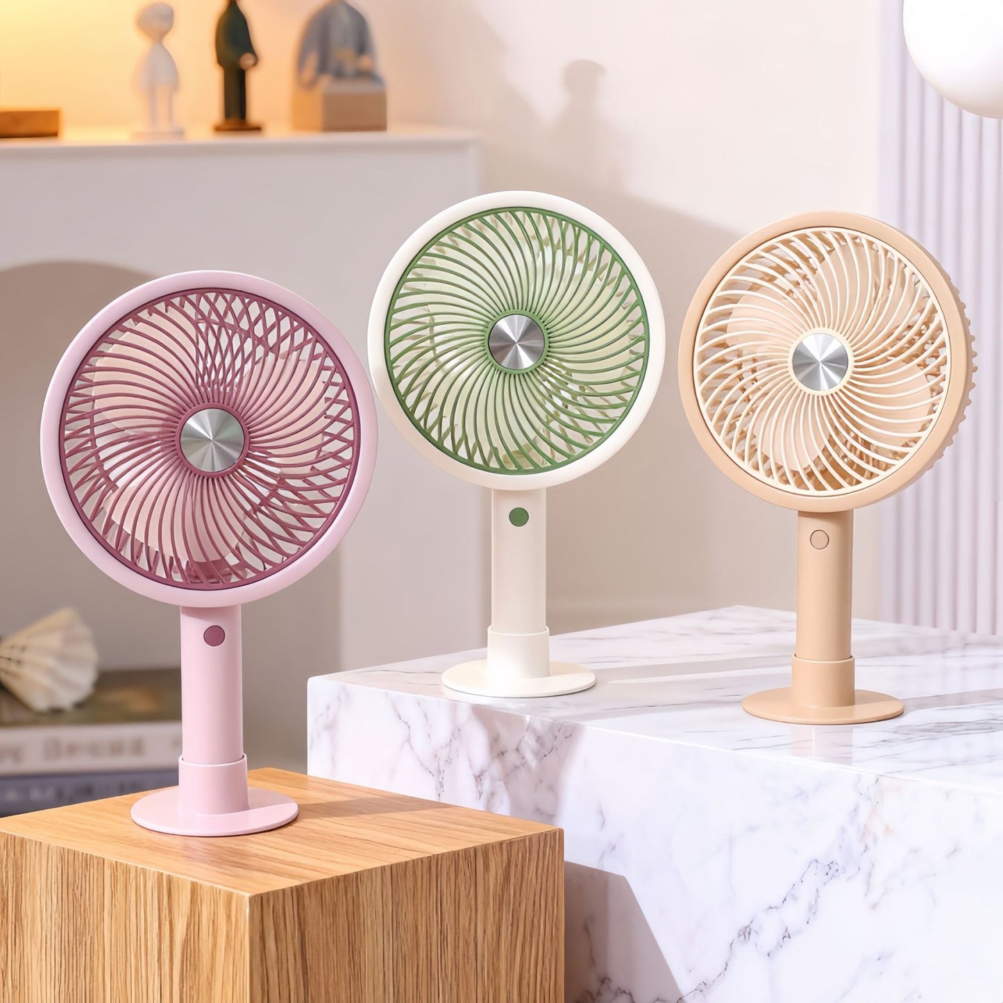 Damen Tragbarer Tischventilator mit flexiblem Neigungswinkel und USB-Anschluss Brehn