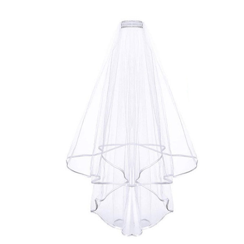 Damen Braut-Accessoires Set mit schimmerndem Schleier und personalisiertem Sash Brehn