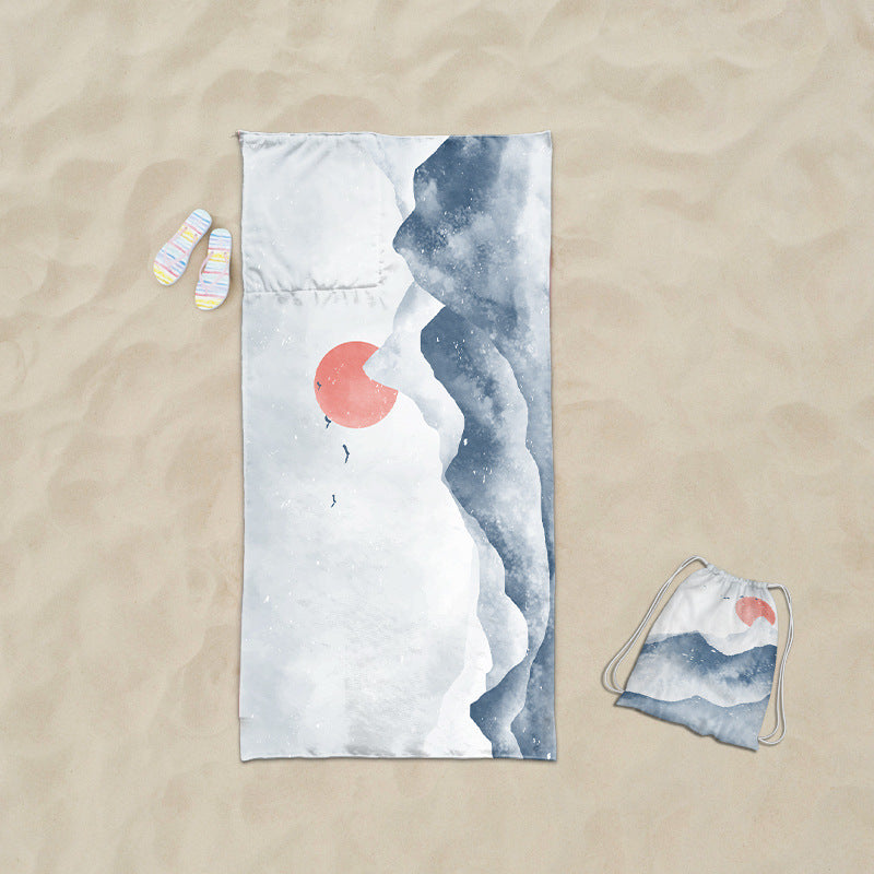 praktisches Strandtuch mit integriertem Tragetaschen-Design Brehn