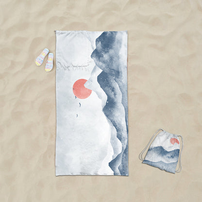 praktisches Strandtuch mit integriertem Tragetaschen-Design Brehn