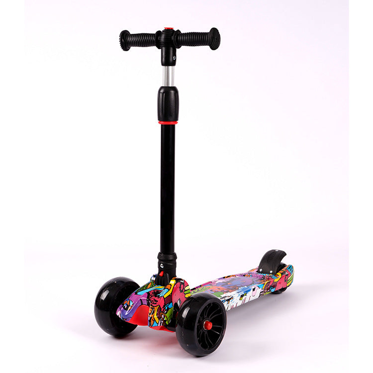 Bunte Grafik Kickboard Brehn