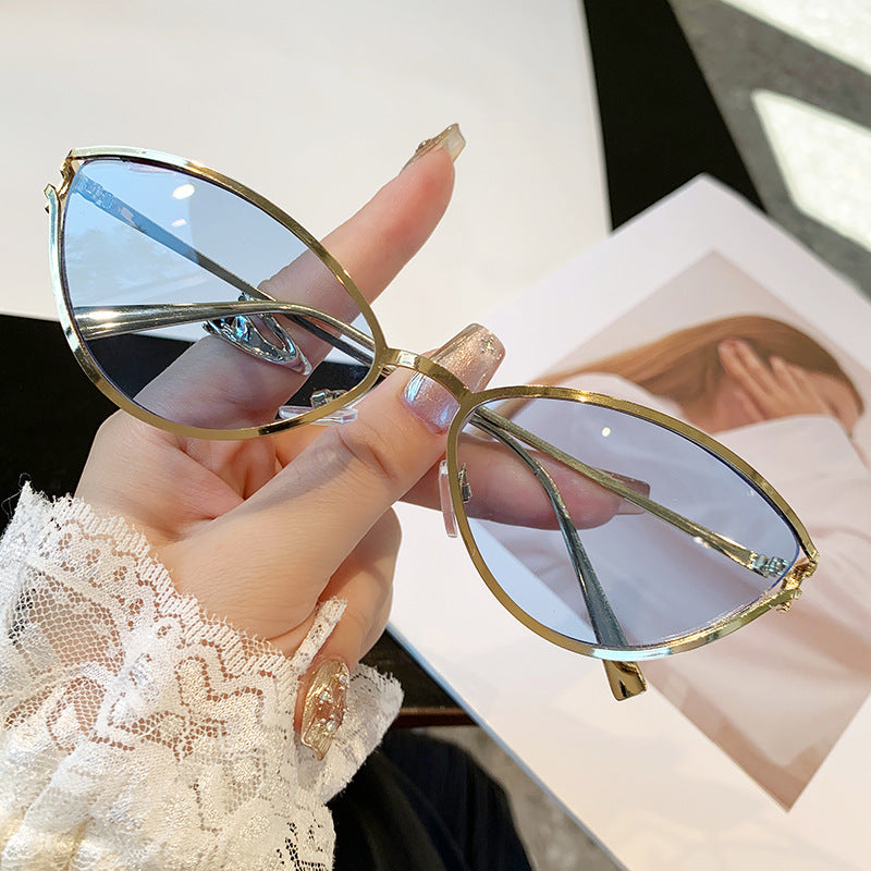 Damen Cat-Eye Sonnenbrille mit elegantem Metallrahmen und UV-Schutz Brehn