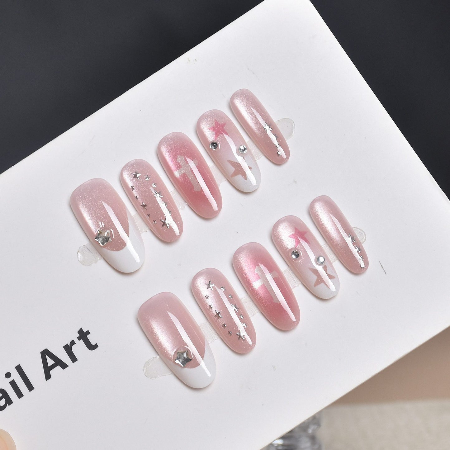 Dekoratives Ombre Press-On Nagelset Brehn
