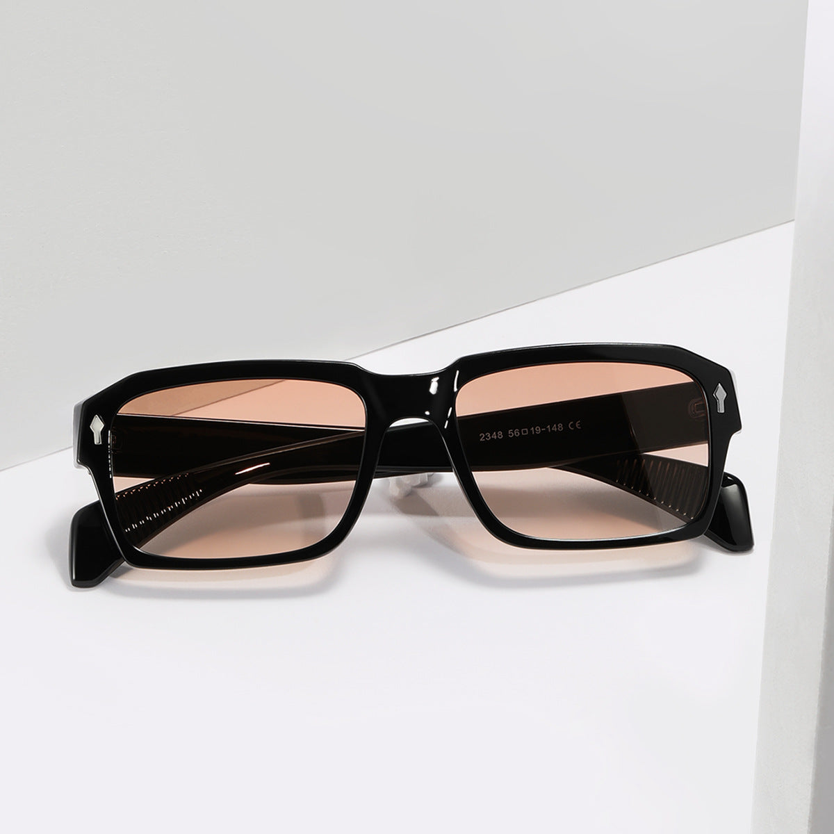 Damen modische quadratische Sonnenbrille mit robustem Rahmen Brehn