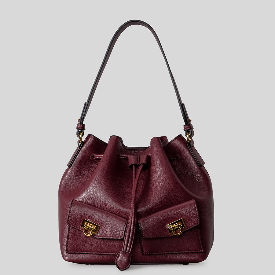 Leder Eimer Tasche