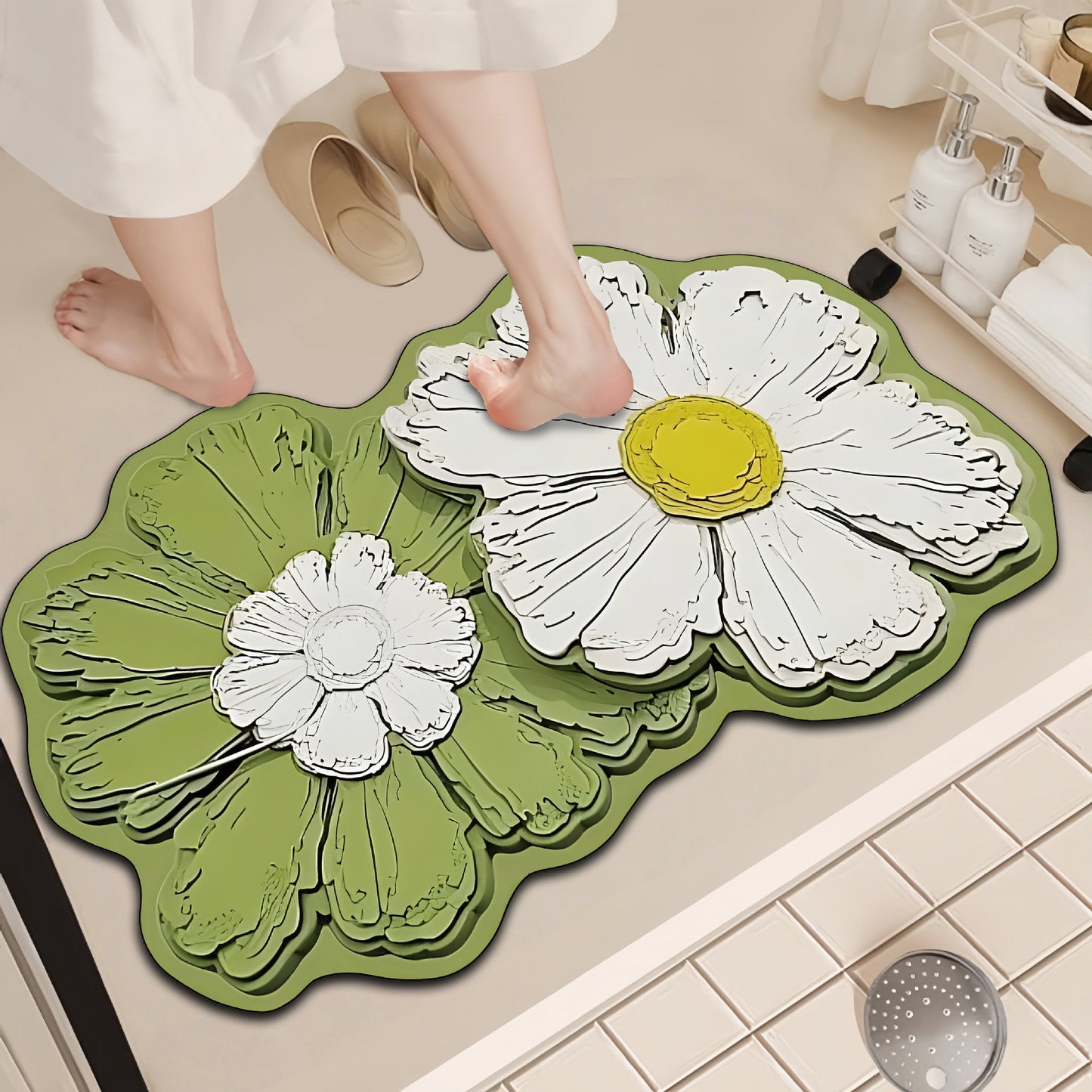 Luxuriöse Blumenmuster Badeteppich Brehn