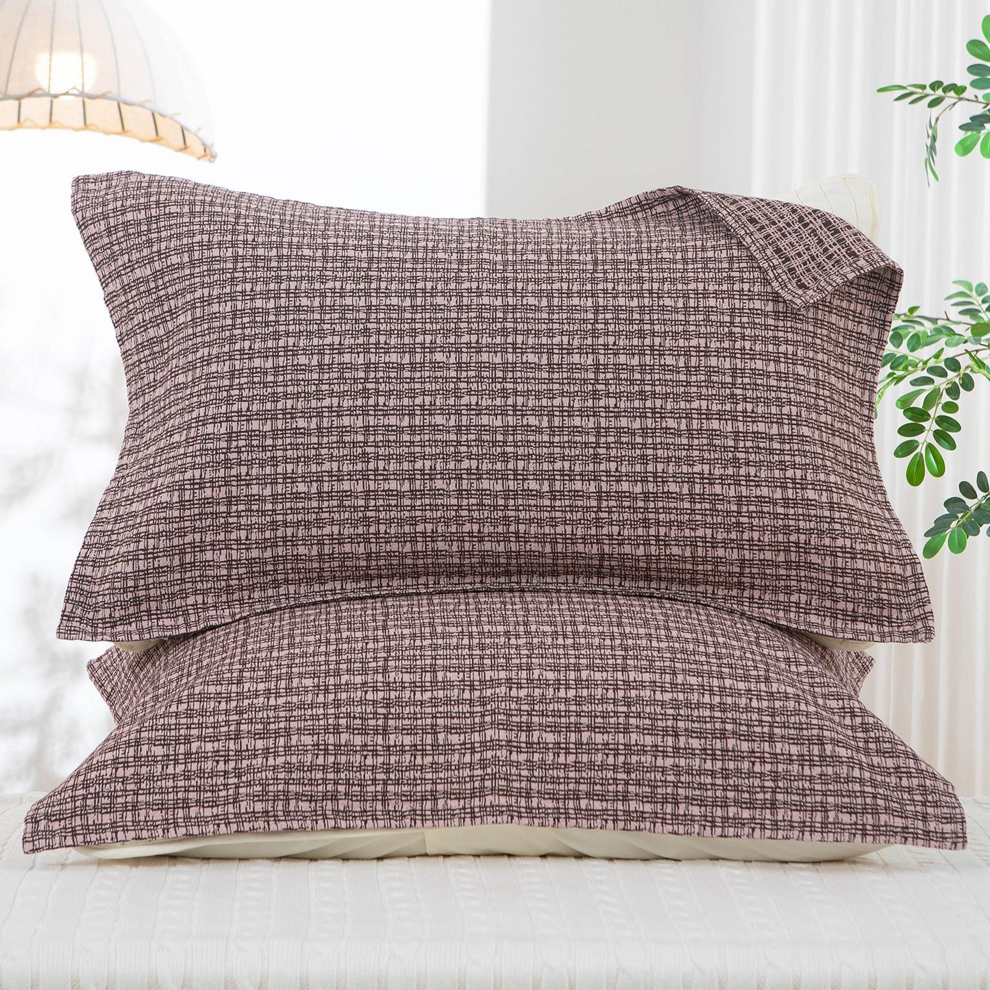 Damen Kissenbezug mit filigranem Blumenmotiv Brehn
