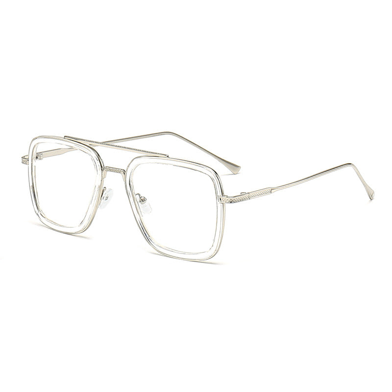 Damen modische quadratische Sonnenbrille mit glamourösem Metallrahmen Brehn