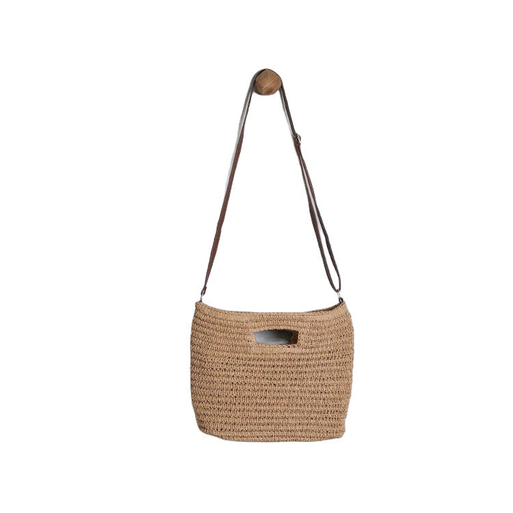 Handtasche Aus Natürlicher Baumwolle mit Ledergriff Brehn
