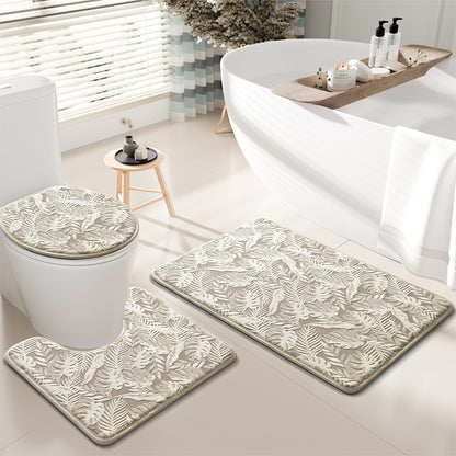 Botanischer Druck Badezimmer Teppich Set Brehn