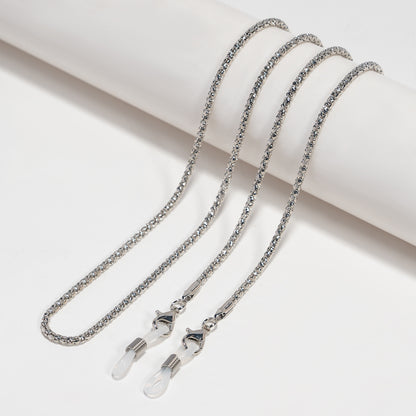 Elegante versilberte Brillen Kette Brehn