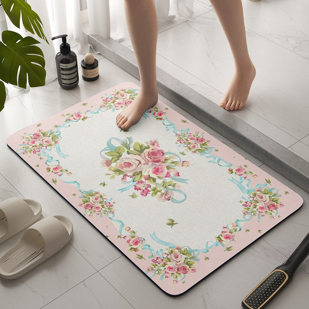 Vintage Floral Badmatte Brehn