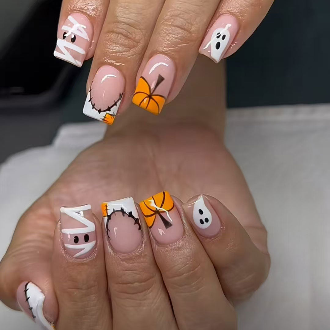 Halloween-Themen Press-On Nagelkunst Set Brehn