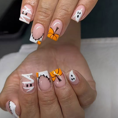 Halloween-Themen Press-On Nagelkunst Set Brehn