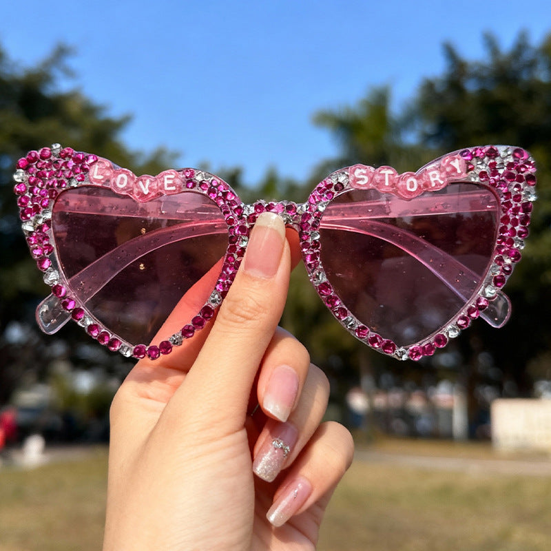 Herzrahmen Strass Sonnenbrille Brehn