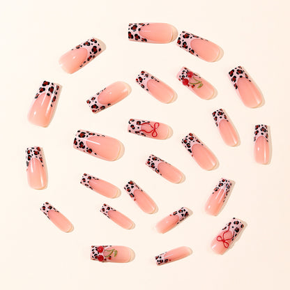 Dekorative Leopardenmuster Nagelkunst Extensions Brehn