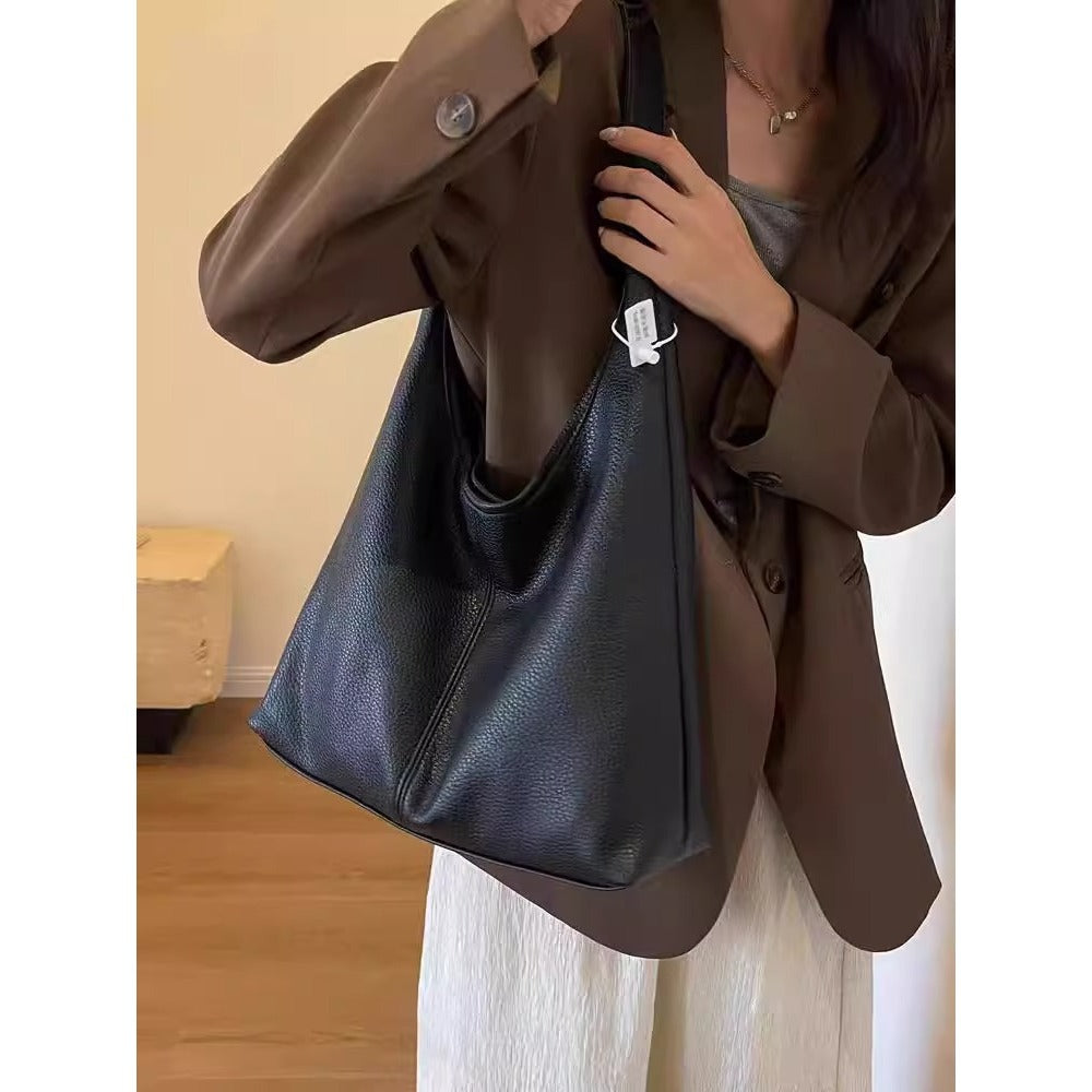 Elegante weiche Leder Hobo-Tasche Brehn