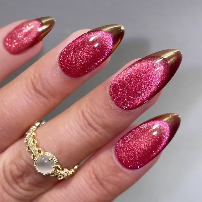 Elegante Stiletto Press-On Nail Art Set mit schimmerndem Gloss-Finish Brehn