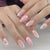 Künstlerisches Press-On-Nagelset mit romantischem Herzdesign Brehn