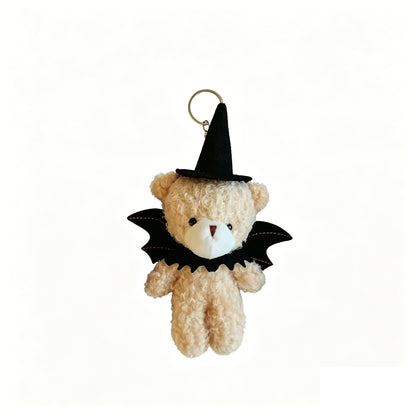 Kuscheliger Halloween-Teddybär Schlüsselanhänger