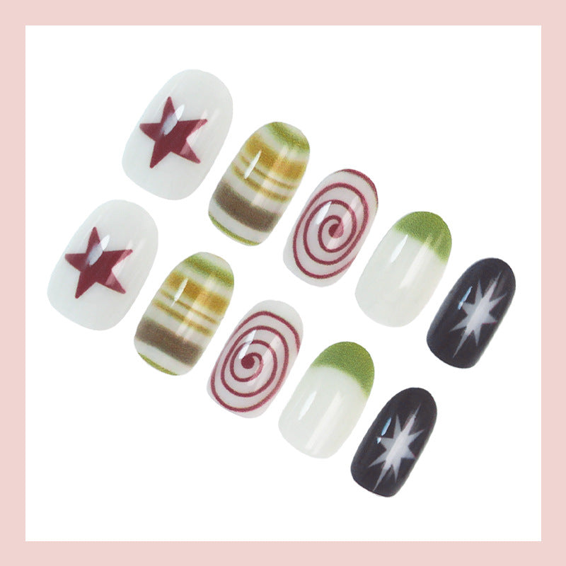 kreatives Kunstnagelset mit modernen geometrischen Designs Brehn