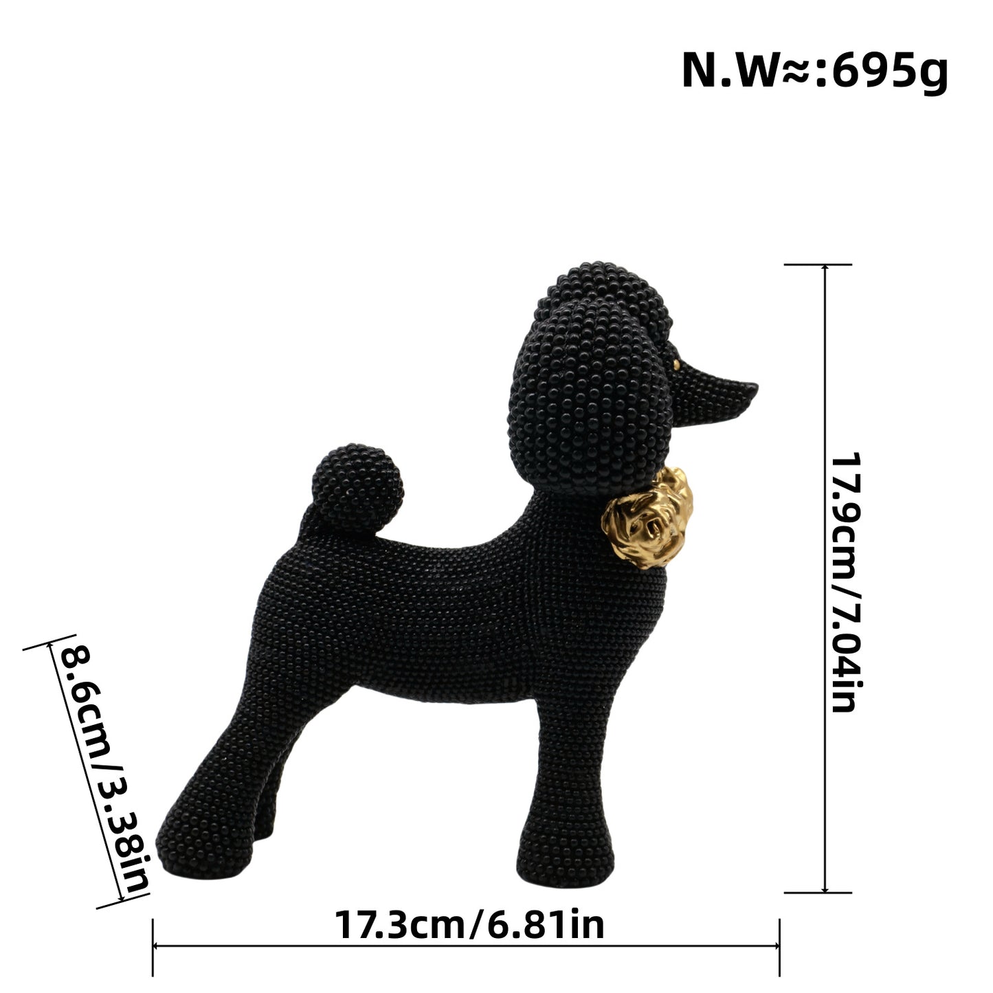 Dekorative Hundefigur im modernen Design Brehn