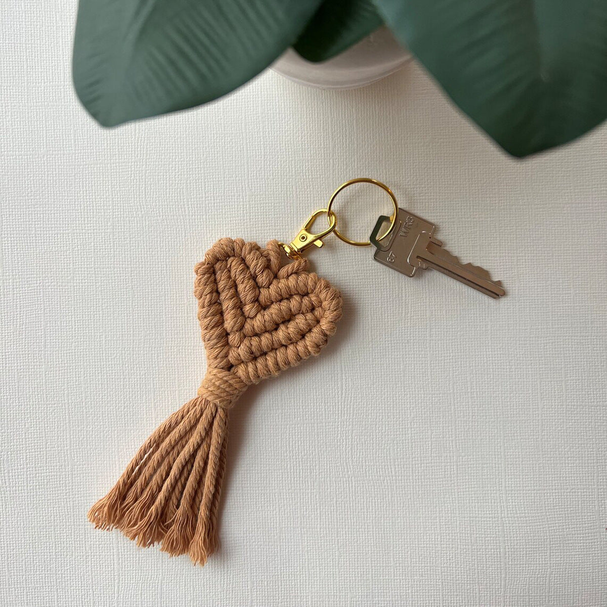 Macrame Herz Schlüsselbund Halter Brehn