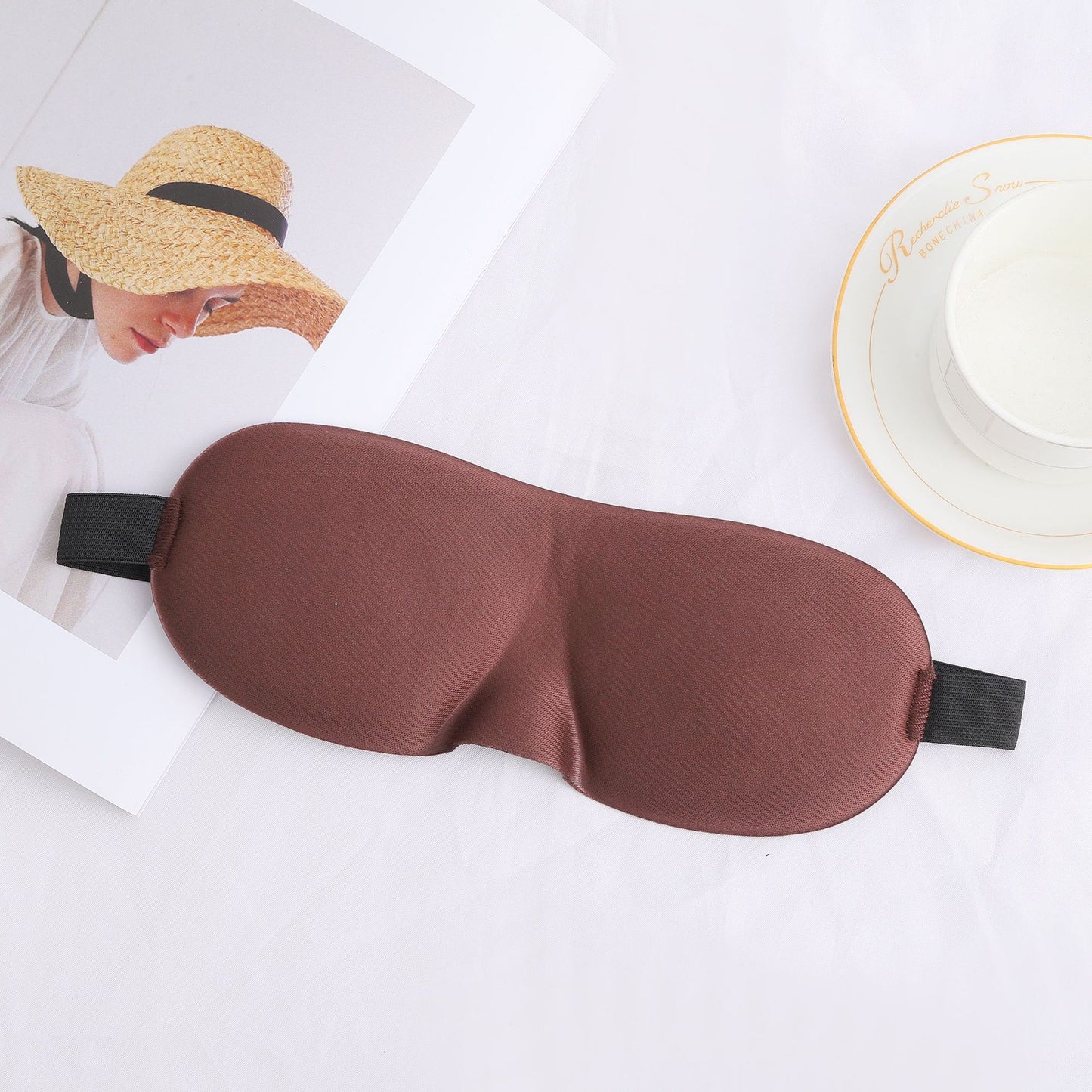 Unisex nan dreidimensionale Kontur-Augenmaske mit Memoryschaum, weichem Nasensteg und verstellbarem Komfortband Brehn