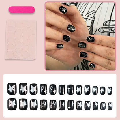 Kunstnagelset mit elegantem Sternen-Design Brehn