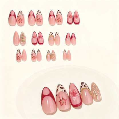 Florales Design Acryl-Nagelset Brehn