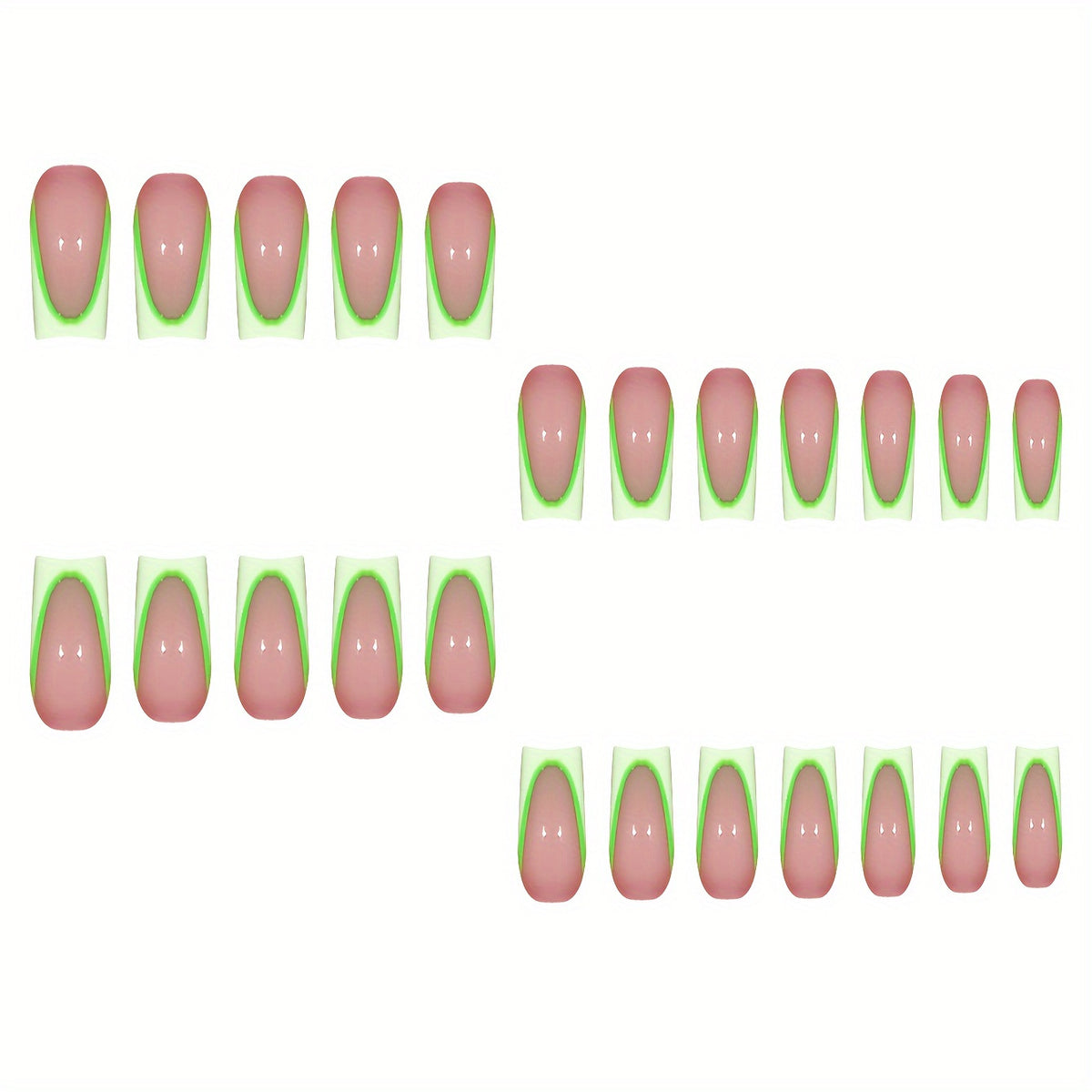 Neon French Tip Press-On Nägel Brehn