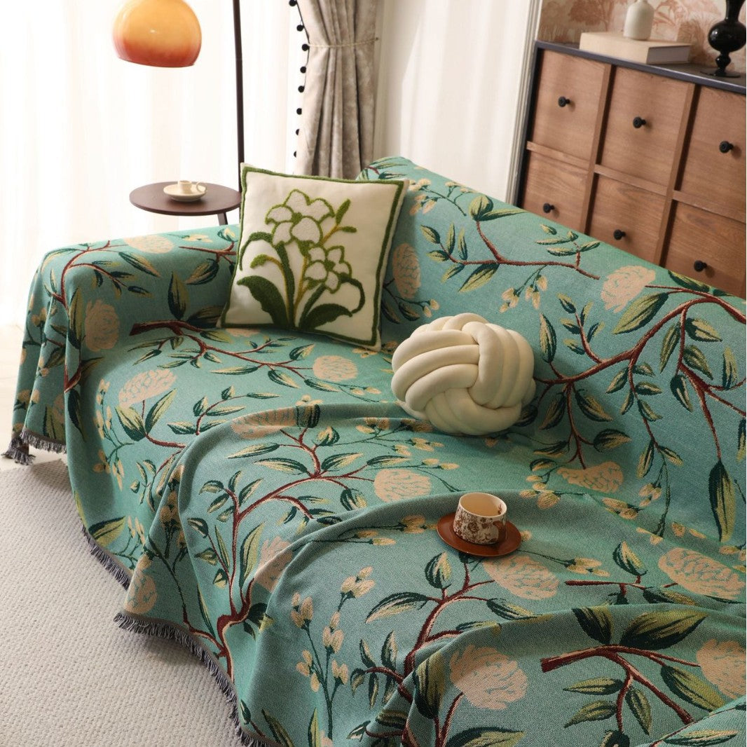 Künstlerischer floraler Druck Sofa Überwurf