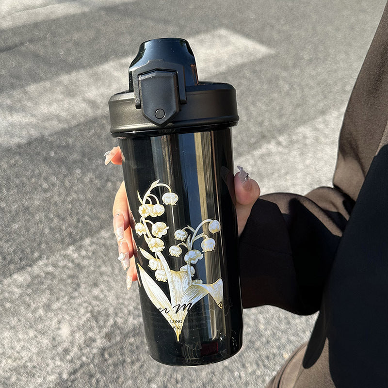 Damen Isolier-Trinkflasche mit elegantem Blumendesign Brehn