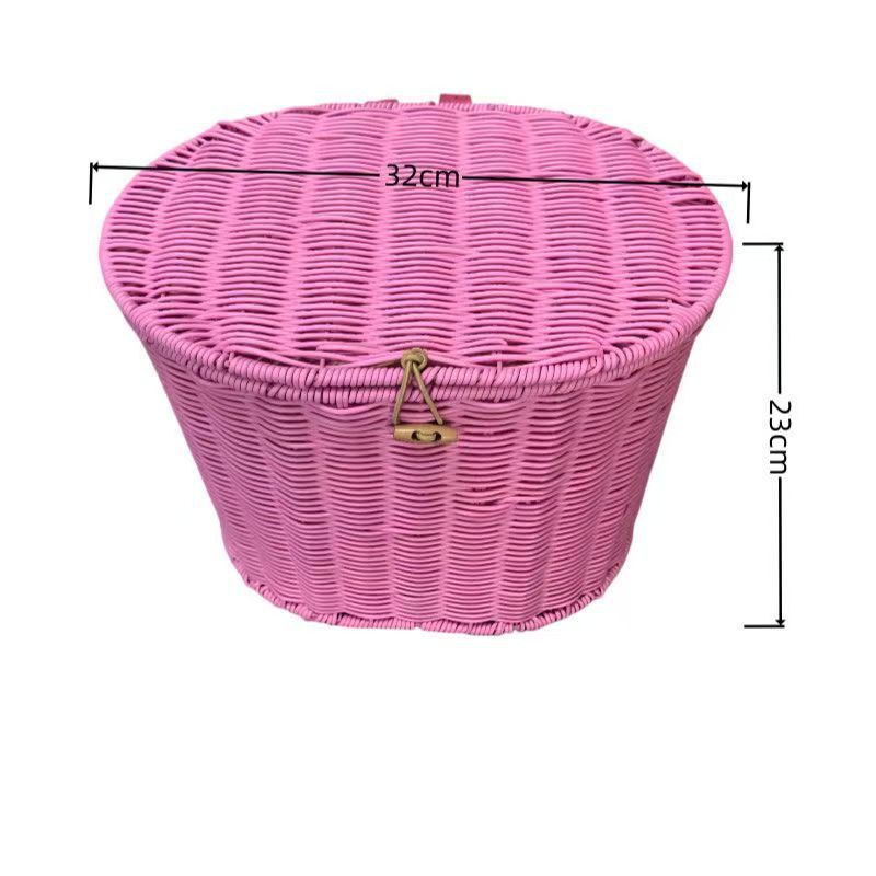 gewebter Rattan-Vorderradkorb mit universeller Lenkerbefestigung Brehn