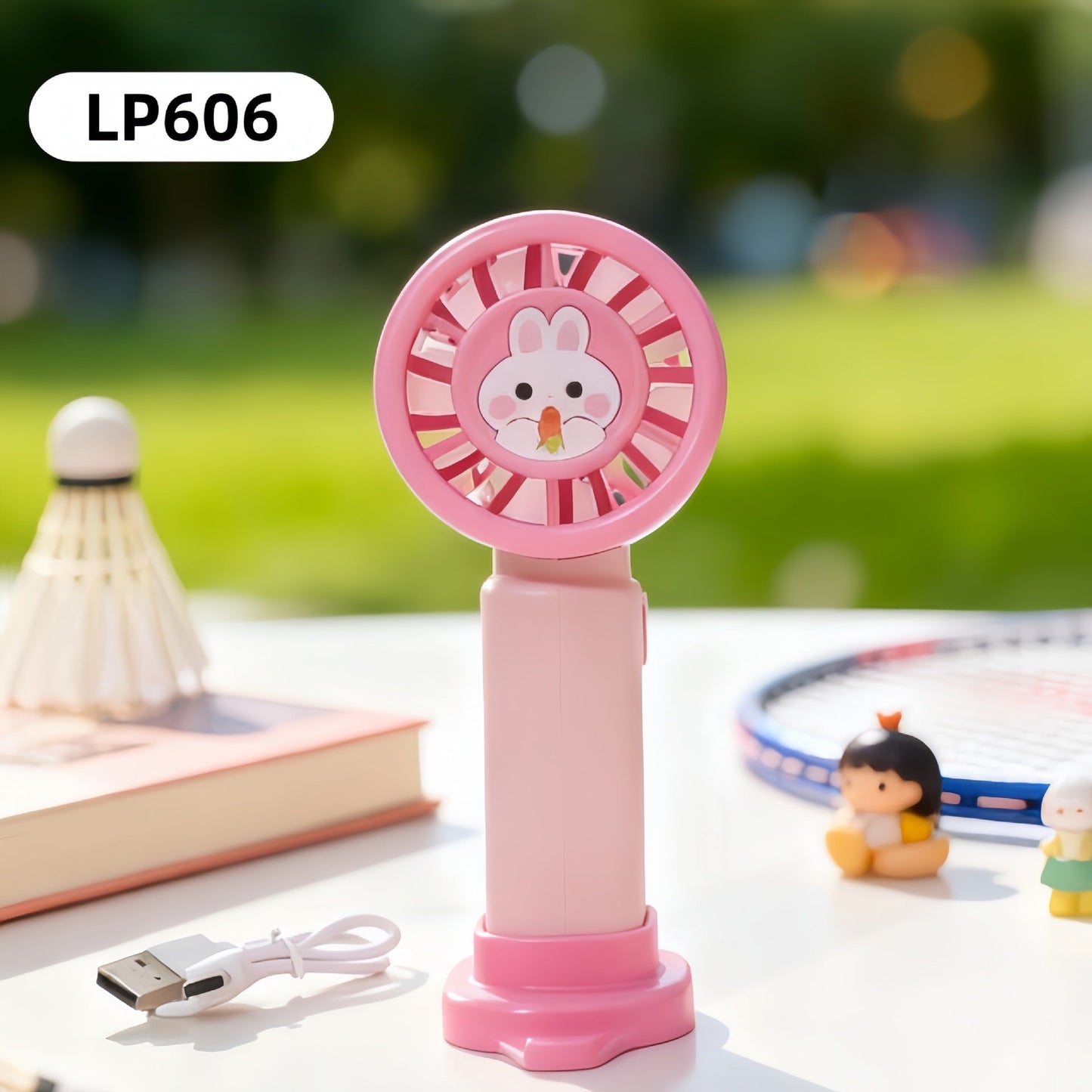 Damen Tragbarer Mini USB Ventilator mit Tier Löwen Design Brehn