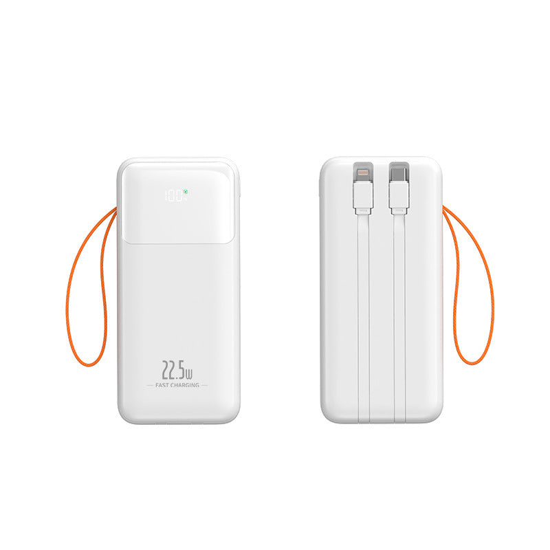 Tragbare Powerbank mit Integriertem Ladekabel und Schnellladefunktion Brehn