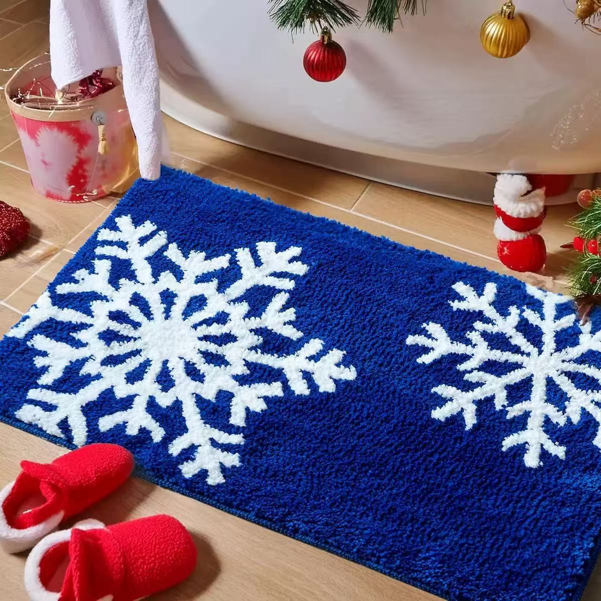 Winter-Themen Plüsch-Badematte