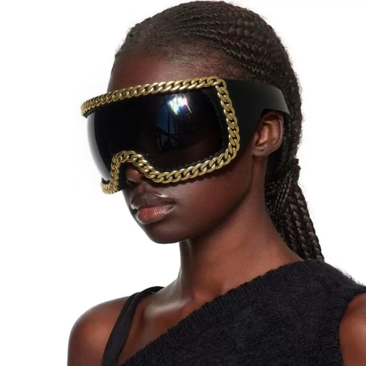 Damen Skibrille mit luxuriösem Kettenrahmen Brehn