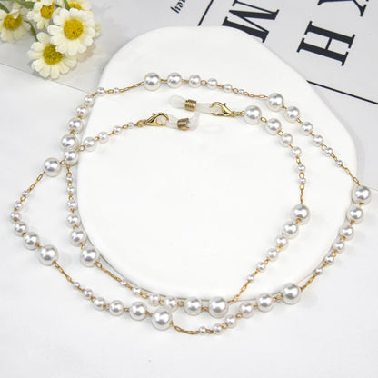 Elegante Perlenbesetzte Brillenkette Brehn