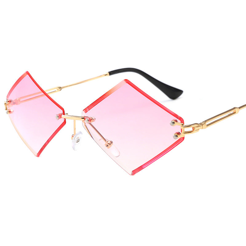 Damen modische geometrische Sonnenbrille mit verspiegelten Gläsern Brehn