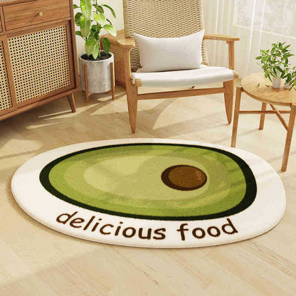 Lustiger Avocado-Themen Teppich