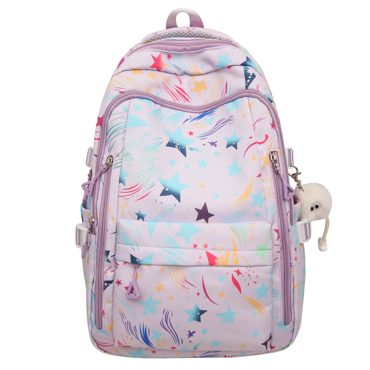 Rucksack mit Buntem Sternenmuster und Innovativen Stauraumoptionen Brehn