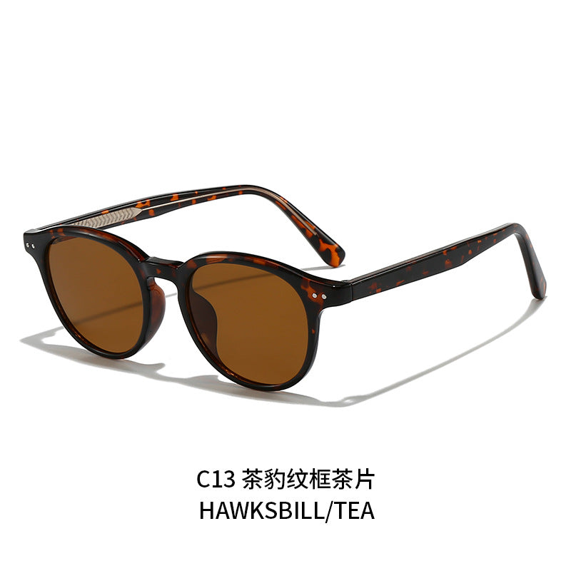 Damen runde modische Sonnenbrille mit UV-Schutz Brehn
