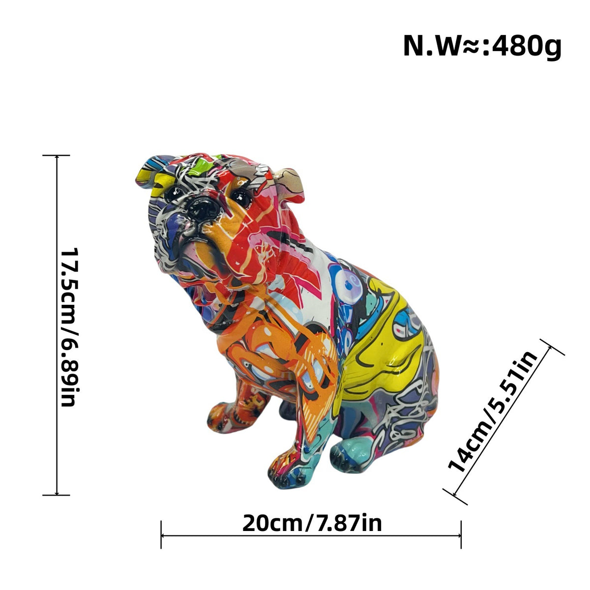 Kunstvolle Bulldoggen Figur Brehn