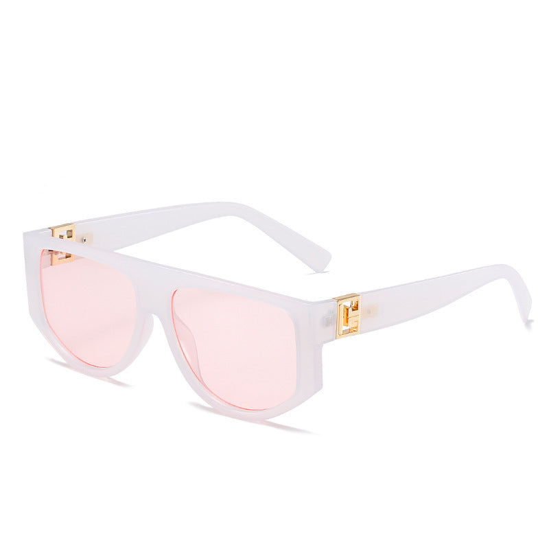 Oversized Shield-Sonnenbrille mit metallischen Akzenten Brehn