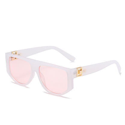 Oversized Shield-Sonnenbrille mit metallischen Akzenten Brehn