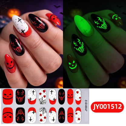 Leuchtende Halloween-Nagelkunst-Sticker
