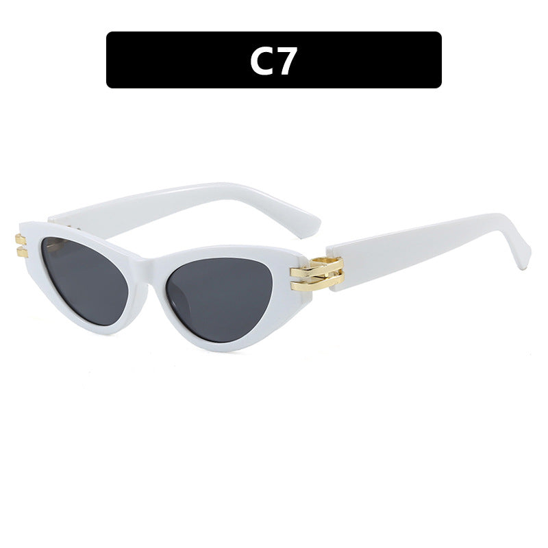 Damen Cat-Eye Sonnenbrille mit luxuriösen Akzenten Brehn