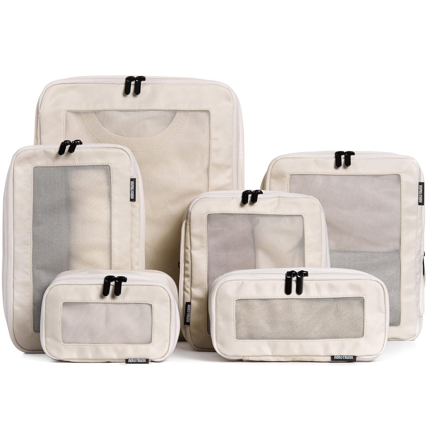 Unisex Aufbewahrungstaschen Set mit durchsichtigen Fächern Brehn